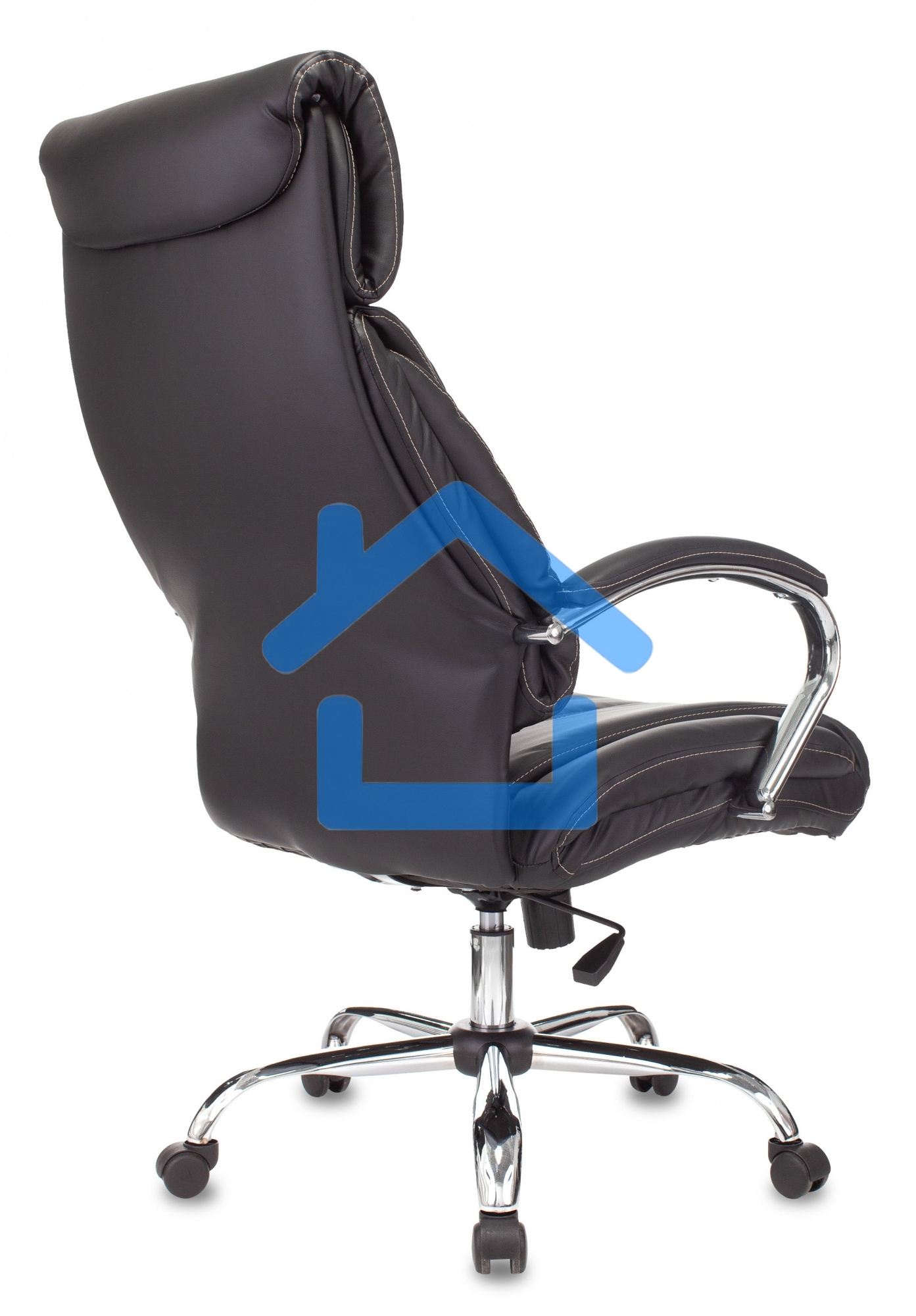 Кресло руководителя Бюрократ T-9904NSL Leather Venge Black черный, искусственная кожа, крестовина металл хром