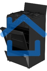 Плита газовая Darina S GM 441 001 At антрацит/черный, конфорок 4 шт, духовка 50 л, 50 см x 85 см x 51 см