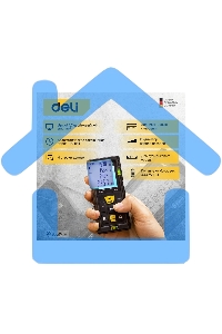 Лазерный дальномер Deli DL4170 (Диапазон измерения 0,05~80м, точность измерения: ±3мм)