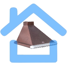 Вытяжка каминная Elikor Сатурн 50П-180-В1Л медный/нерж. сталь, 50 см, 180 куб. м/ч, 48 дБ