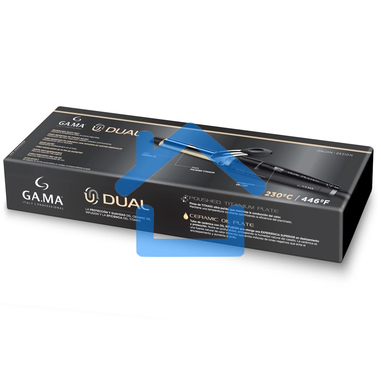 Щипцы для завивки GA.MA RGSTD-N 19 (ON-OFF DUAL PLATES) (GC1250)