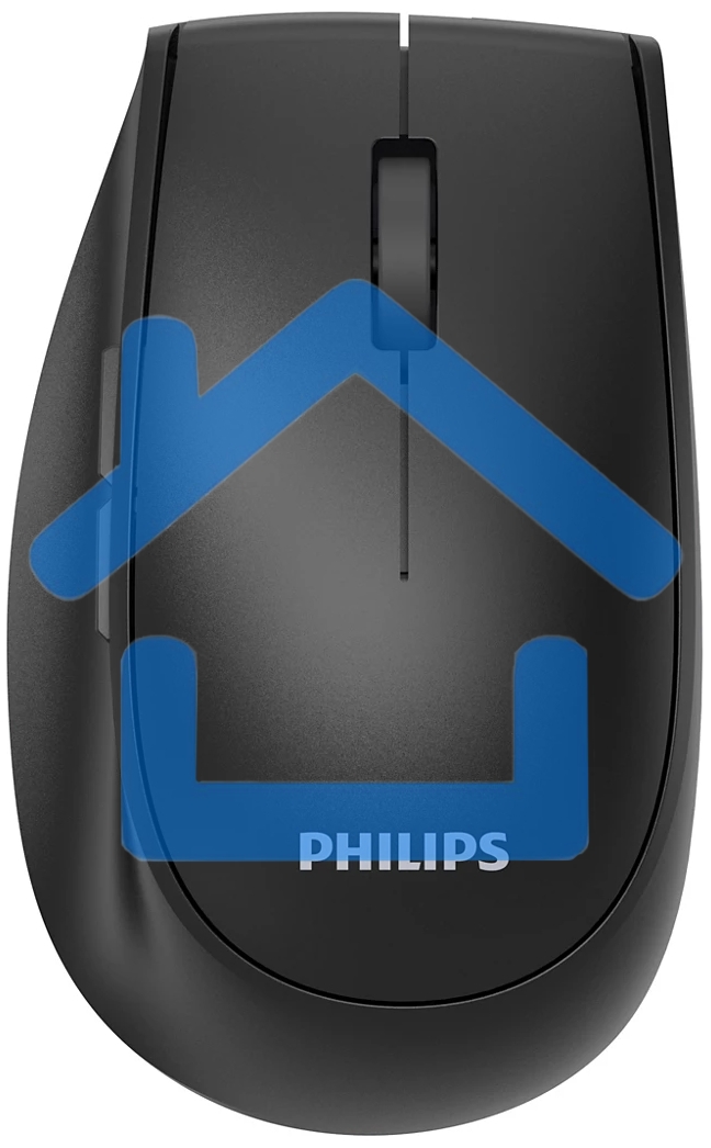 Мышь беспроводная Philips SPK7627 черный, 1600 dpi, радиоканал, Bluetooth, USB, кнопки - 5