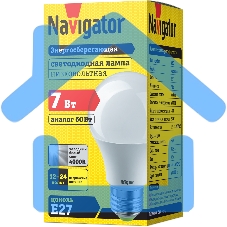 Лампа светодиодная Navigator NLL-A60-7-12/24-4K-E27