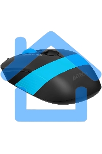 Мышь проводная A4Tech Fstyler FM10S черный/голубой, 1600 dpi, USB, кнопки - 4