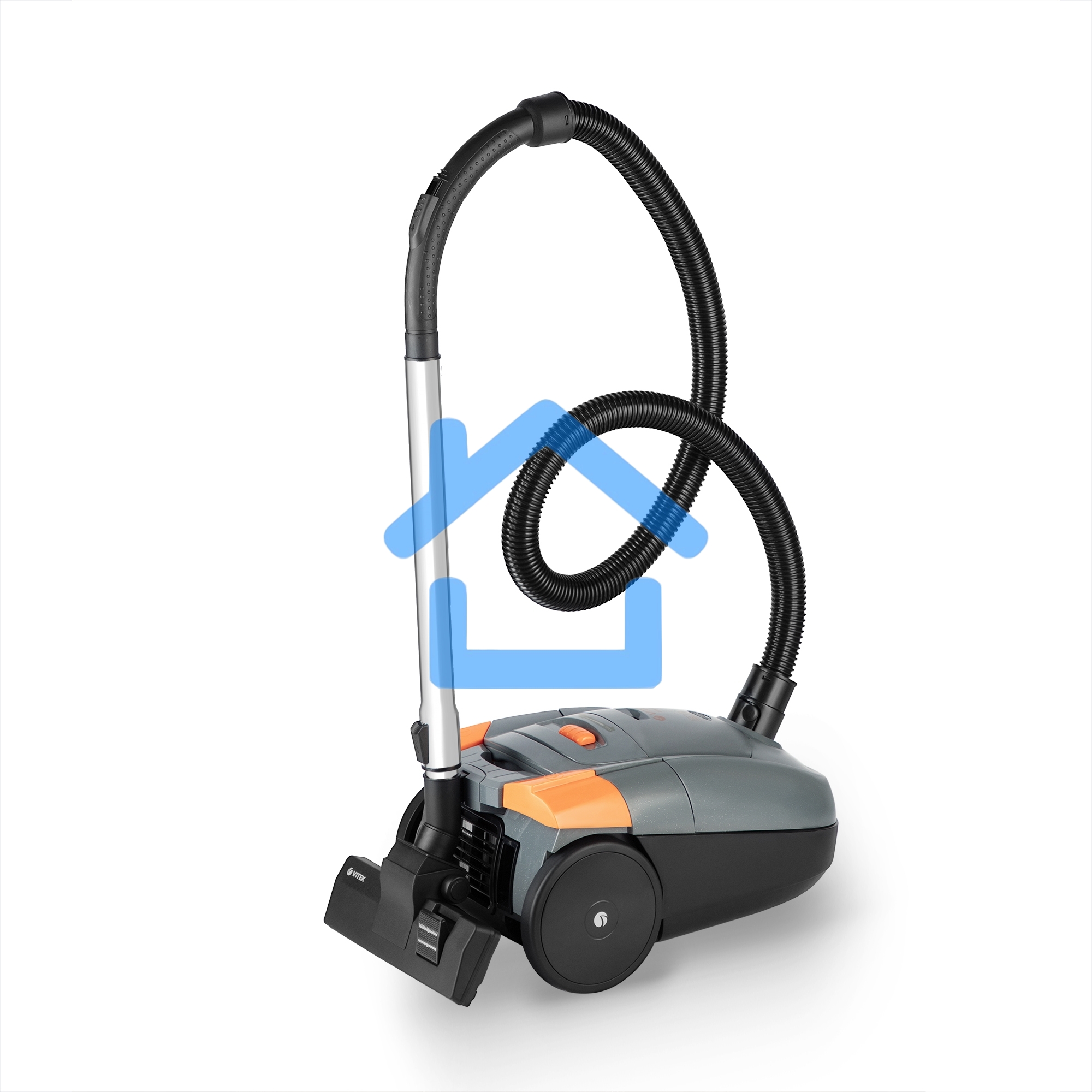 Пылесос Vitek VT-1819 серый, 400/1400Вт, уборка сухая, пылесборник мешок 3 л