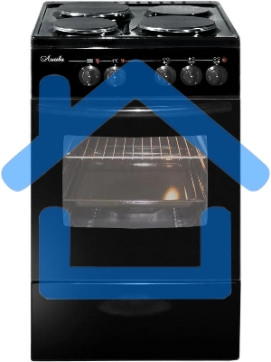 Плита электрическая Лысьва ЭП 301 СТ черный, конфорок 3 электрических, духовка 57 л, 50 см x 84 см x 60 см