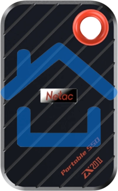 Внешний SSD Netac ZX20 II, 1TB, USB 3.2 Gen 2x2 Type-C, R/W 2000/1800, черный