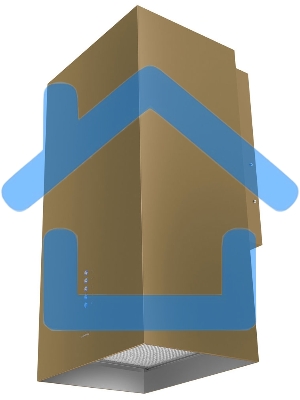 Вытяжка пристенная островная Maunfeld Bath 402 золотой, 40 см, 1150 куб. м/ч, 52 дБ