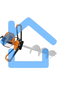 Мотобур Carver AG-43/000 бытовой 2-х такт. 1250Вт 1.7л.с. 43см3 6500об/мин (01.003.00038)