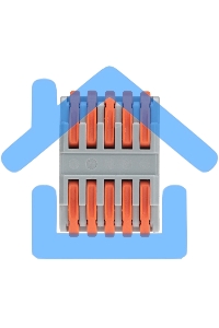 Клемма Rexant СМК 222-425 проходная 5 полюсов (0,08-4мм²), серая (30 шт/уп)