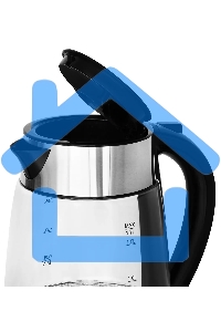 Чайник электрический Starwind SKG3026 1.7л. 2200Вт черный/серебристый (корпус: стекло)