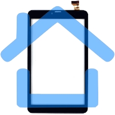 Сенсорное стекло (тачскрин) для Irbis TZ831, черное с рамкой