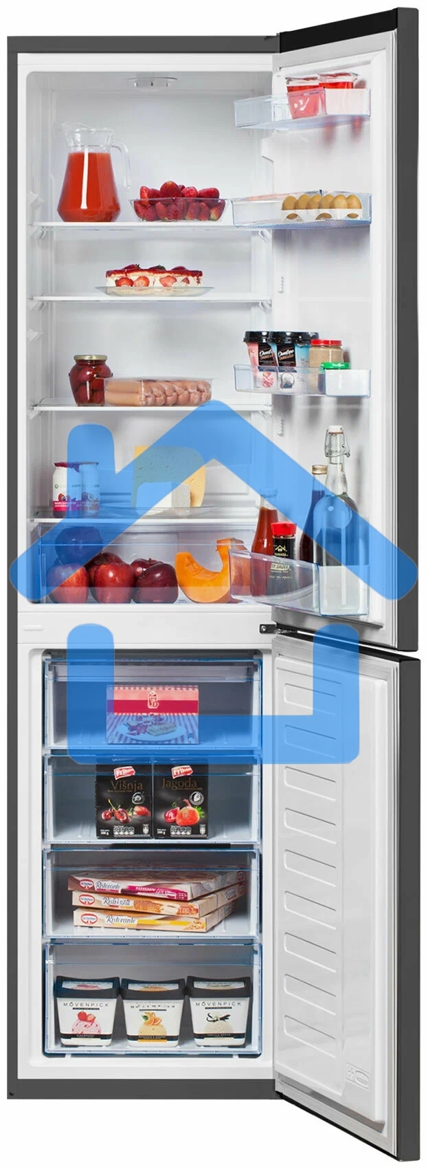 Холодильник Beko B1RCSK332G темно-серый двухкамерный 213/118л морозилка снизу