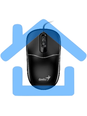 Мышь проводная Genius DX-111 черный, 1200 dpi, USB, кнопки - 3