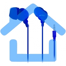 Внутриканальные наушники Smartbuy® COLOR TREND, синие (арт. SBE-3400)/320