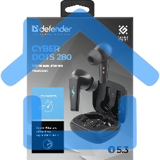 Гарнитура Defender CYBERDOTS 280 TWS черный