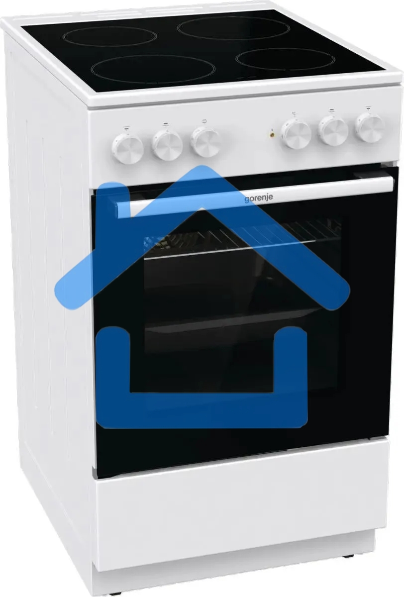 Плита электрическая Gorenje GEC5A41WG белый, конфорок 4 электрических, духовка 62 л, 50 см x 85 см x 59.4 см