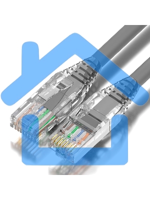 Патч-корд GCR UTP кат.6, коннектор ABS, 24 AWG, ethernet high speed 10 Гбит/с, RJ45, T568B, 2.0m, серый