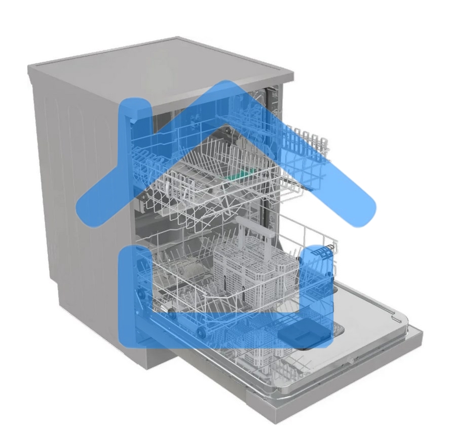 Встраиваемая посудомоечная машина Gorenje GS642E90X, серебристая, 59.9 см, 13 компл., 47 дБ, класс A++