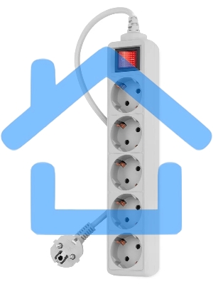 Сетевой фильтр PC Pet AP01006-3-GR 3м (5 розеток) серый