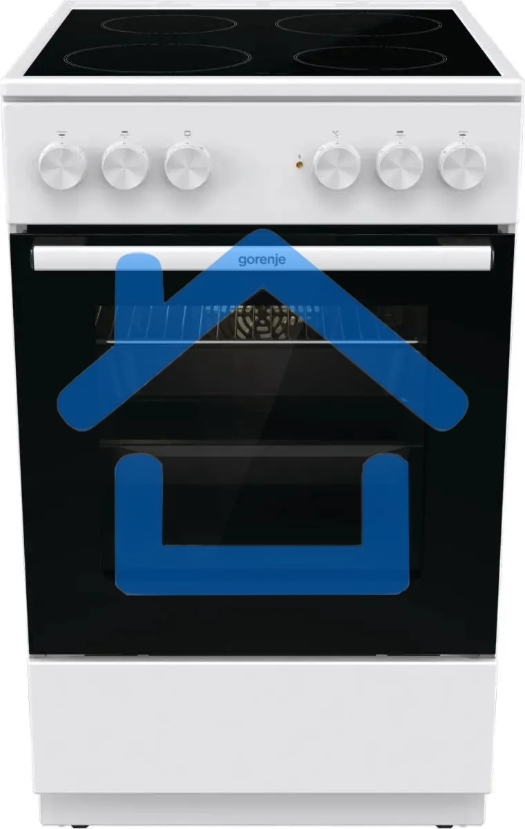 Плита электрическая Gorenje GEC5A41WG белый, конфорок 4 электрических, духовка 62 л, 50 см x 85 см x 59.4 см