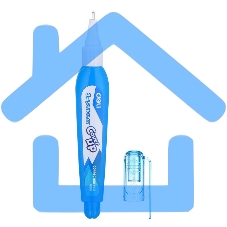 Ручка корректор Deli EH10590 голубой, корпус белый 3мл, дисплей картонный