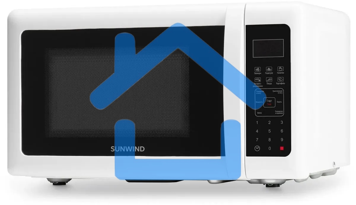 Микроволновая печь SunWind SUN-MW005 белый, 20 л, 700 Вт, переключатели - сенсор