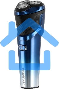 Электробритва роторная Hyundai H-SH8089 реж.эл.:3 питан.:аккум. голубой