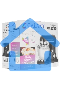 Миксер Galaxy Line GL 2230, черный, планетарный, 700 Вт, 12 скоростей
