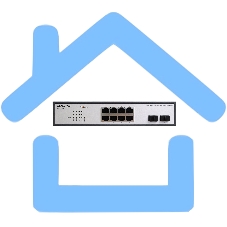 Неуправляемый PoE-коммутатор ORIGO Unmanaged Switch 8x1000Base-T PoE, 2x1000Base-X SFP, PoE Budget 120W, 19