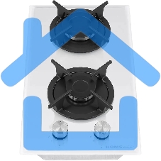 Газовая варочная панель HOMSair HGG321WH независимая, белый