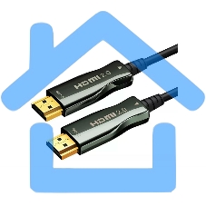 Кабель HDMI AOC-HM-HM-40M Wize, оптический, 40 м, 4K/60HZ, v.2.0, ARC, 19M/19M, черный, коробка