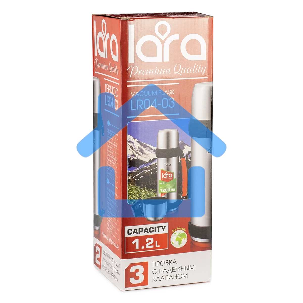 Термос LARA LR04-03 нержавеющая сталь AISI 201 1,2 л