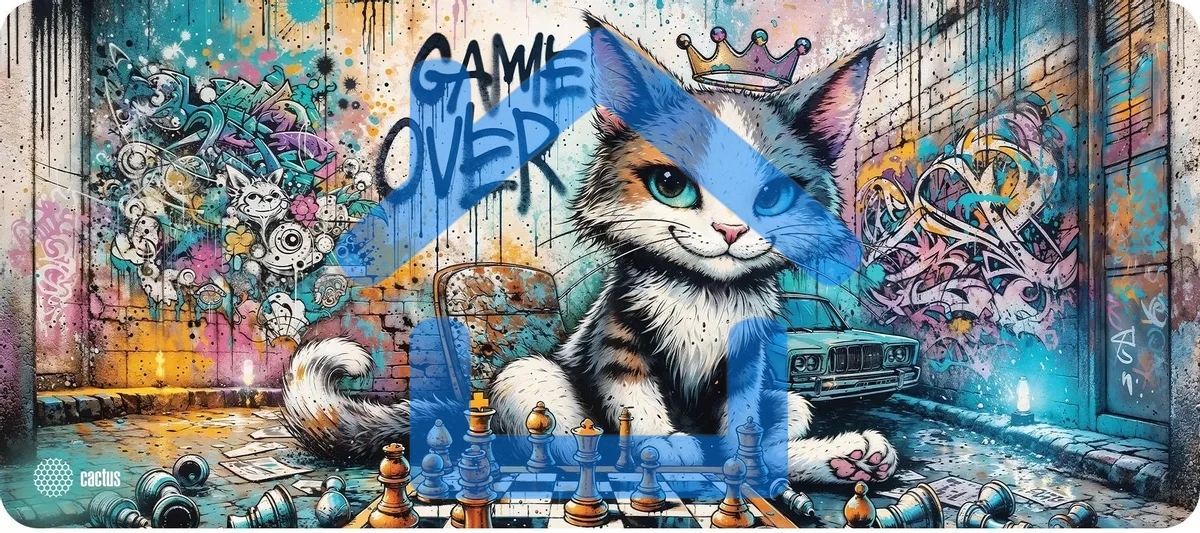 Коврик для мыши Cactus Game Over 900x400x4мм (CS-MP-COR01XXL)