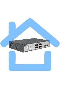 Неуправляемый PoE-коммутатор ORIGO Unmanaged Switch 8x1000Base-T PoE, 2x1000Base-X SFP, PoE Budget 120W, 19