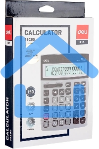 Калькулятор бухгалтерский Deli E39265 серый 16-разр.