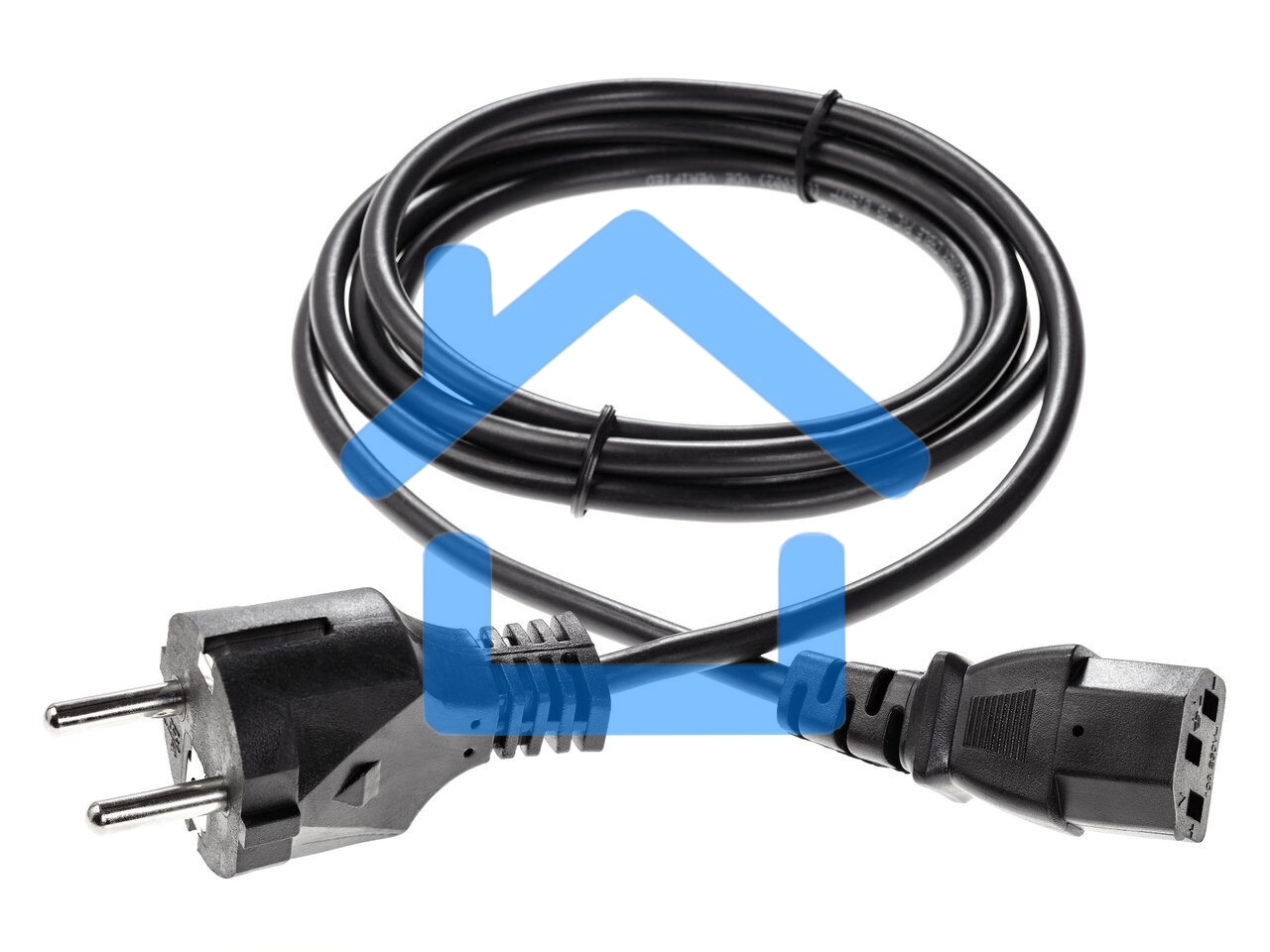 Кабель компьютер - розетка 1.8m 220V (Европейский стандарт) VCOM/TELECOM