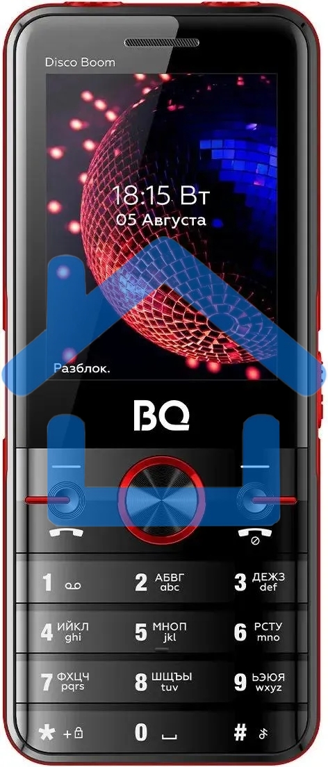 Мобильный телефон BQ 2842 Disco Boom черный/красный