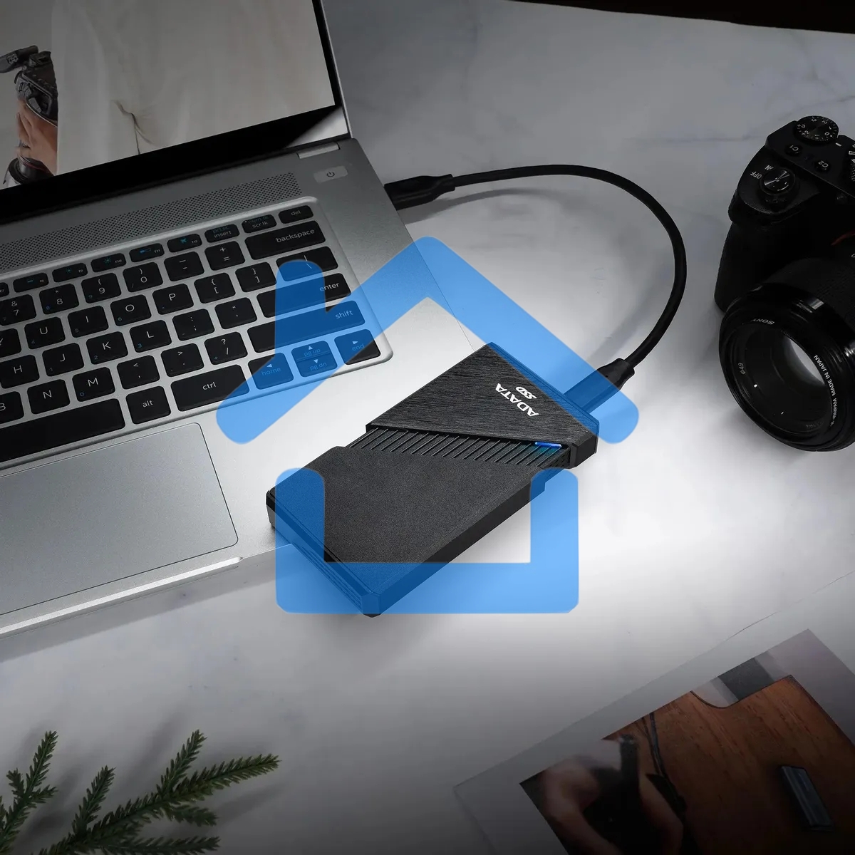 Накопитель SSD   ADATA SE920 USB-C 2Tb EXT. черный