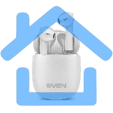 Наушники беспроводные внутриканальные с микрофоном SVEN E-727BT белый Bluetooth