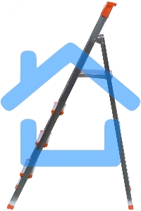 Лестница-стремянка стальная Fit 4 ступени, вес 5.55 кг