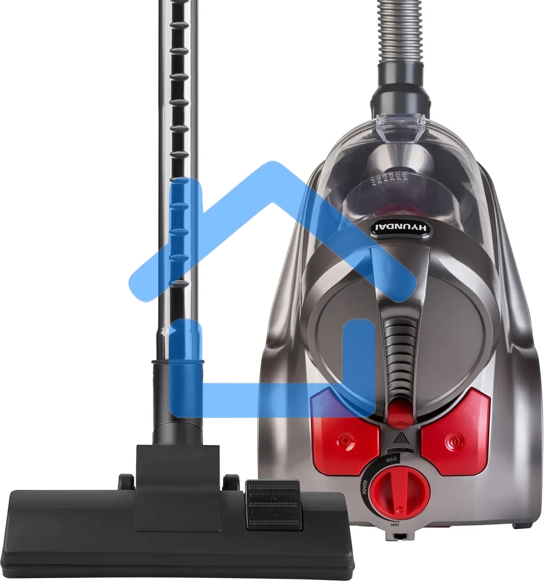 Пылесос Hyundai HYV-C4500 темно-серый, 380/2400 Вт, уборка сухая, пылесборник контейнер 3.5 л