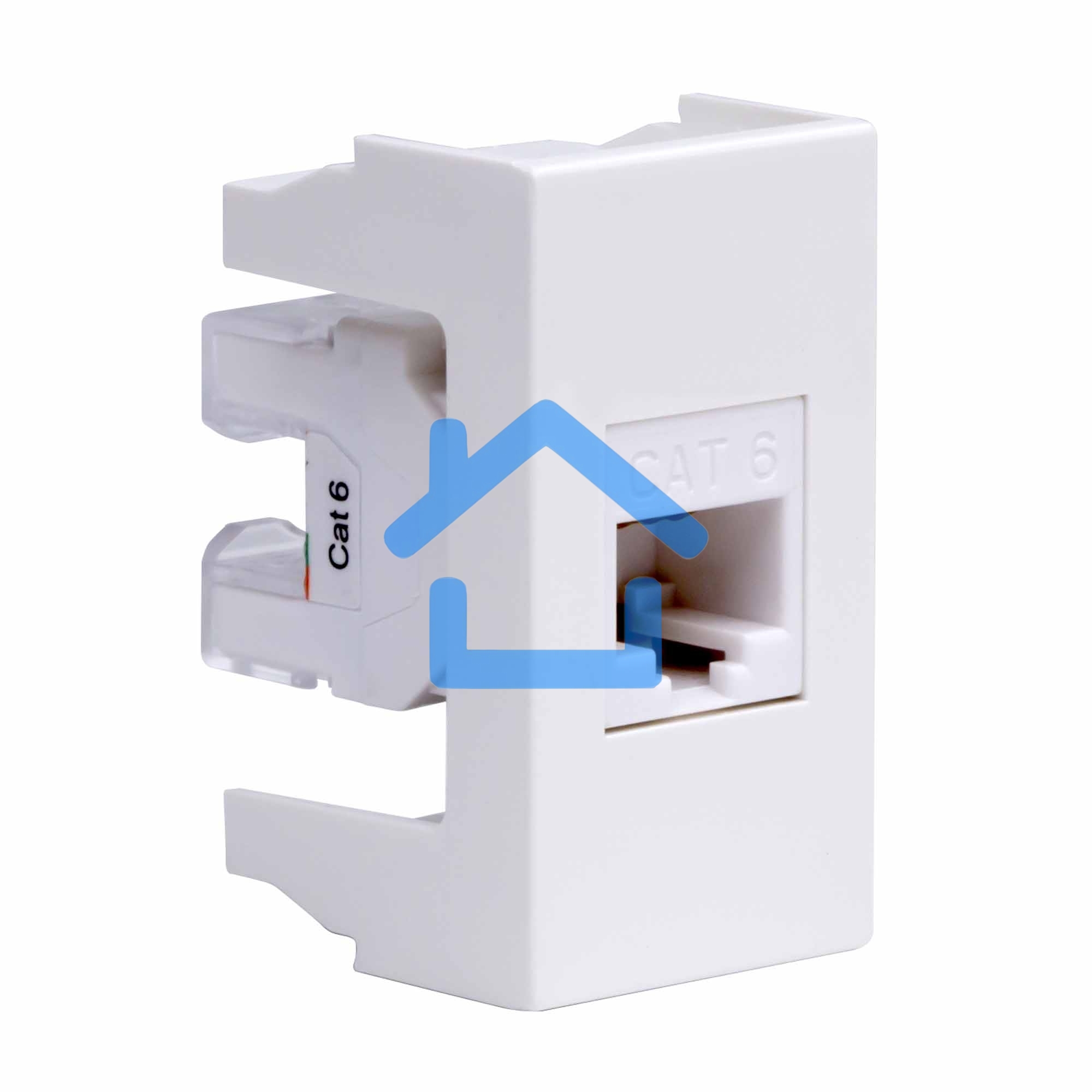 Розетка компьютерная DKC Viva 45058 RJ-45 кат.6, неэкранированная, 8P8C, Hyperline, Dual IDC, белая, 1 модуль