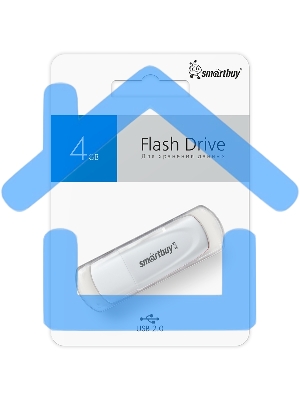 Флешка USB Smartbuy R/W Scout White (SB004 Gb2SCW), 4 Gb, USB 2.0, R/W 10/7, белый