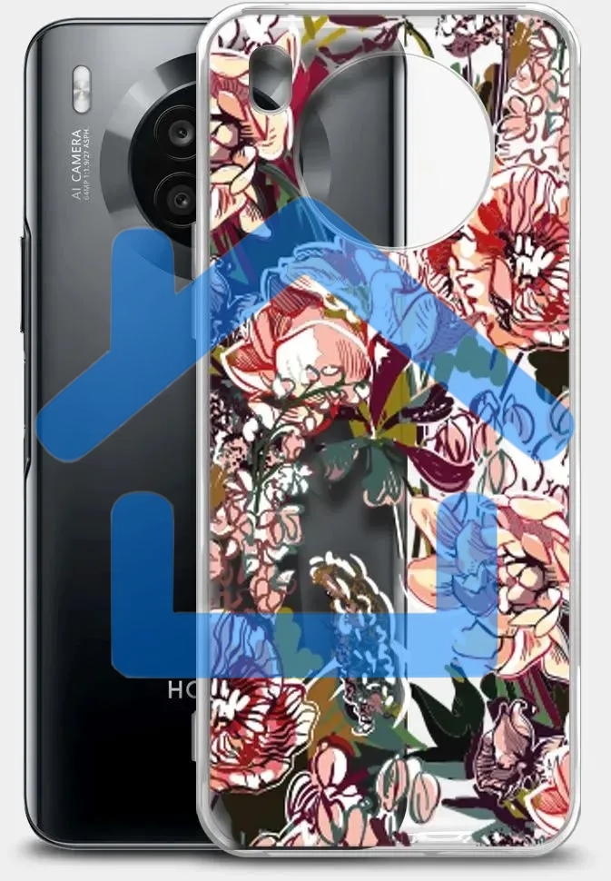 Чехол (клип-кейс) BoraSCO ArtWorks для Honor 50 Lite прозрачный/рисунок