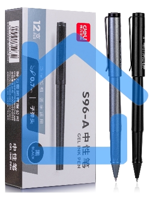 Ручка гелевая Deli S96-A ассорти, d=0.7мм, черные чернила