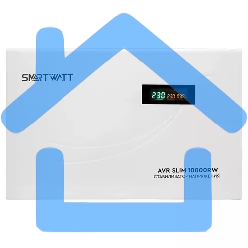 Стабилизатор напряжения Smartwatt AVR Slim 10000RW 10000ВА белый