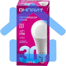Лампа светодиодная ОНЛАЙТ 61972 OLL-A70-30-230-6.5K-E27