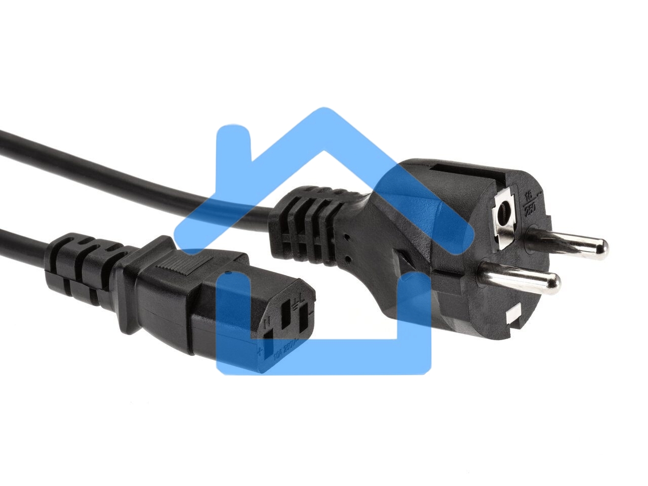 Кабель компьютер - розетка 1.8m 220V (Европейский стандарт) VCOM/TELECOM