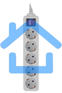 Сетевой фильтр PC Pet AP01006-3-GR 3м (5 розеток) серый